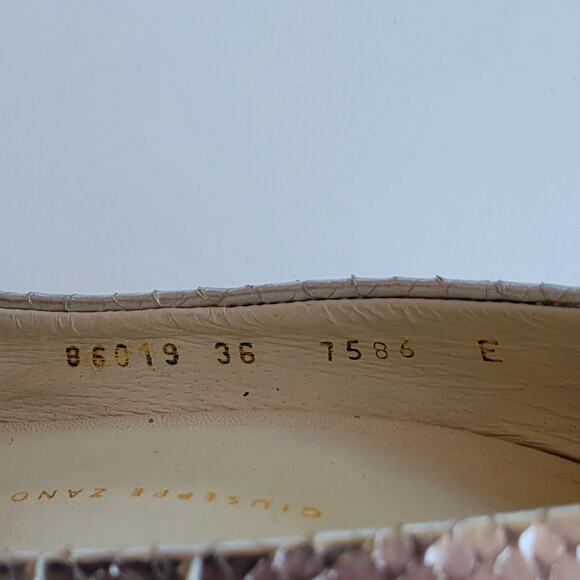 Giuseppe Zanotti Reptile Snakeskin Metallic Silver Heels Pumps 36 - Picture 8 of 8